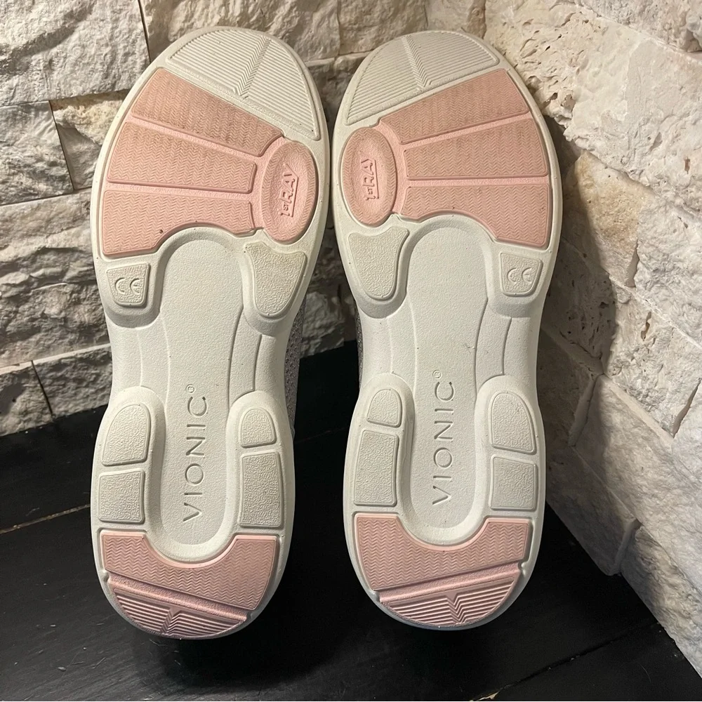 Vionic Kallie Slip On Flats Gray Pink Shimmer Women’s 10 M Comfort Shoes w/ Box - Picture 10 of 10